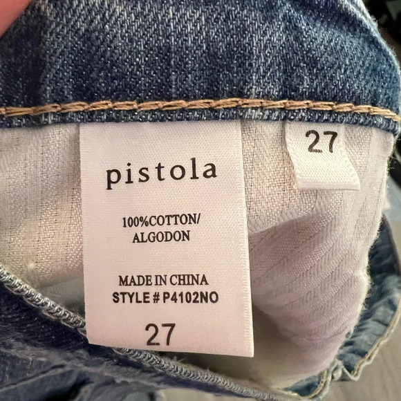 Pistola Denim Distressed Cotton High Rise Short Shorts, Women’s Size 27 - Picture 6 of 6